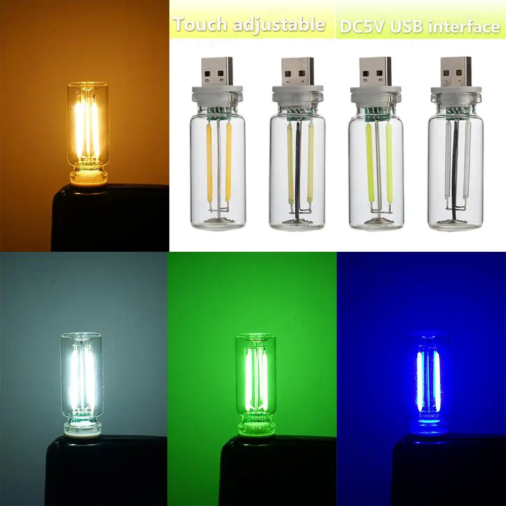USB LED Filament Night Light – Touch Dimmer Atmosphere Lamp USB Atmosphere Lamp SPOT