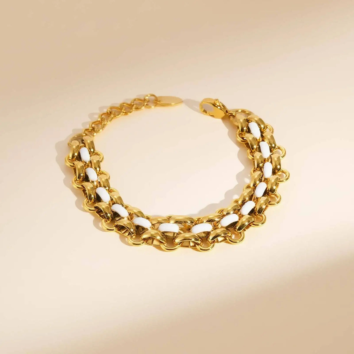 Chunky Chain Bracelet 18K Gold Plated Stainless Steel Women Chain Link Bracelet SPOT