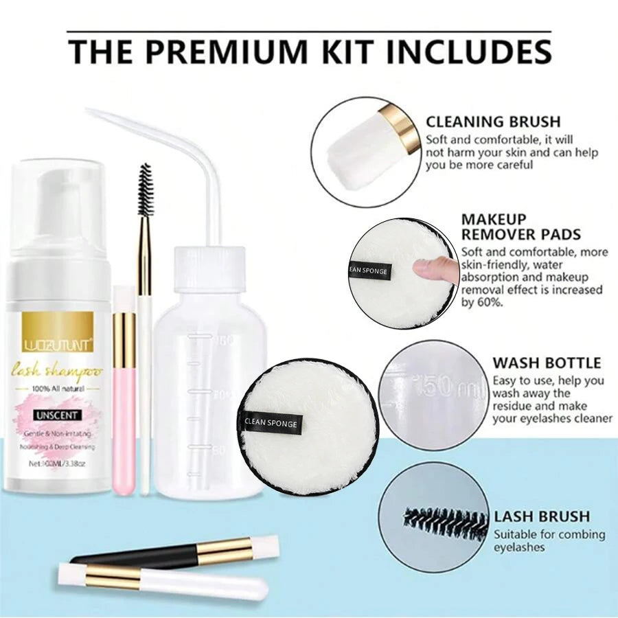 Eyelash Extension Foam Cleanser Kit – 100ml Lash Shampoo Lash Extension Cleanser SPOT