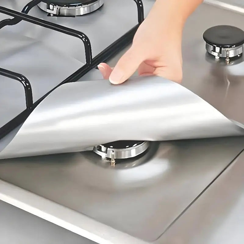 4-Pack Gas Stove Protector Mats – Heat-Resistant PTFE Fiberglass Stove Protector Mat SPOT