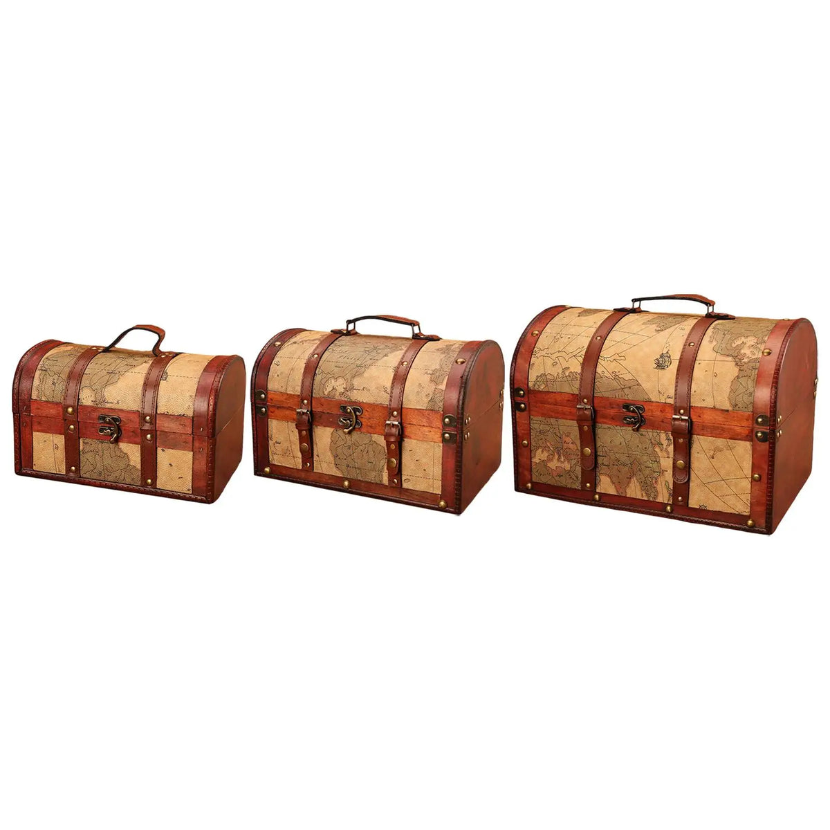 Vintage Wooden Suitcase Box – Photography Prop & Storage Decorative Storage Box SPOT