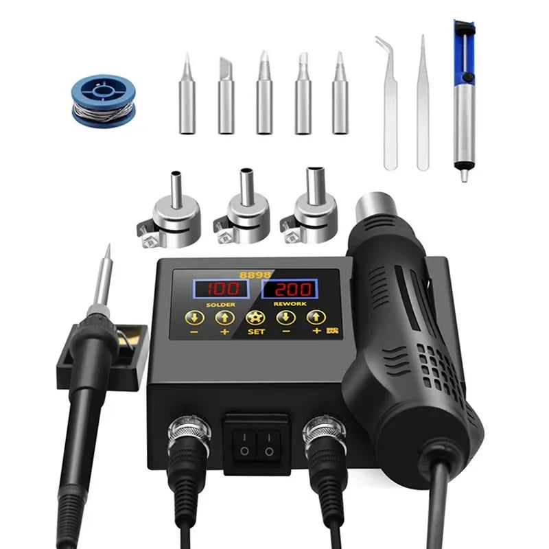 Smart 8898 Soldering Station & Hot Air Gun Rework Kit Soldering Rework Station SPOT