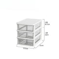 Japanese Transparent Drawer Organizer – Desk Storage Box Drawer Desk Organizer SPOT 3 storey white