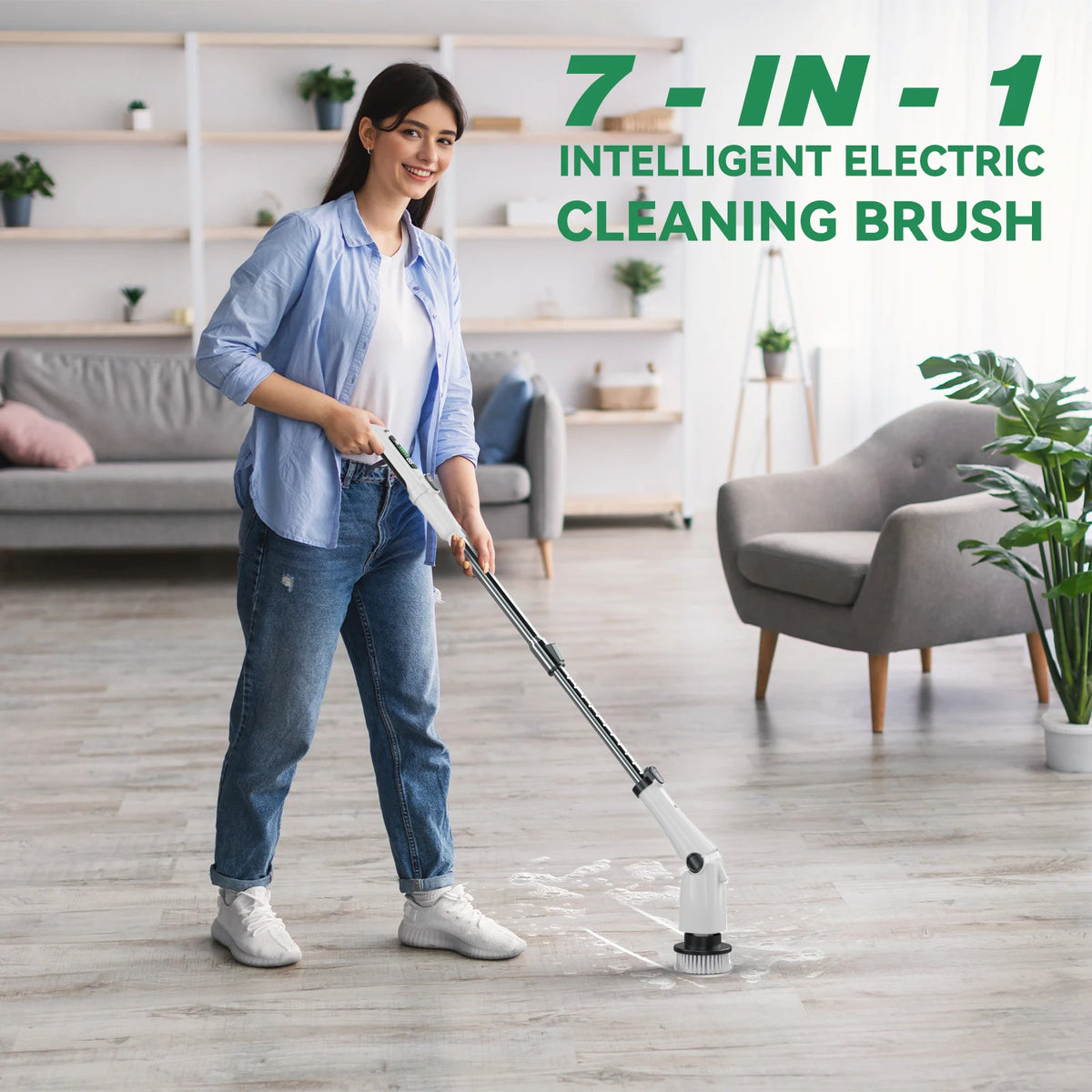 Cordless Electric Spin Scrubber – Adjustable Cleaning Brush Electric Spin Scrubber SPOT