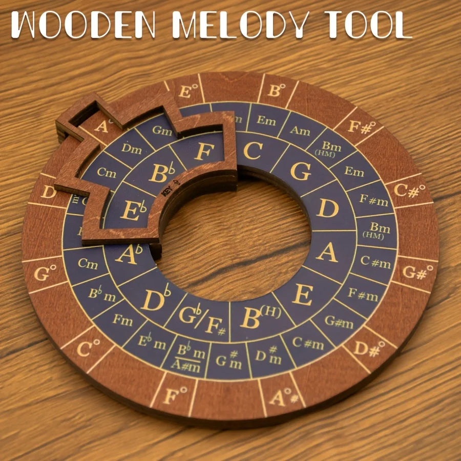 Circle of Fifths Wooden Music Theory Chord & Scale Disk Tool Music Theory Tool SPOT