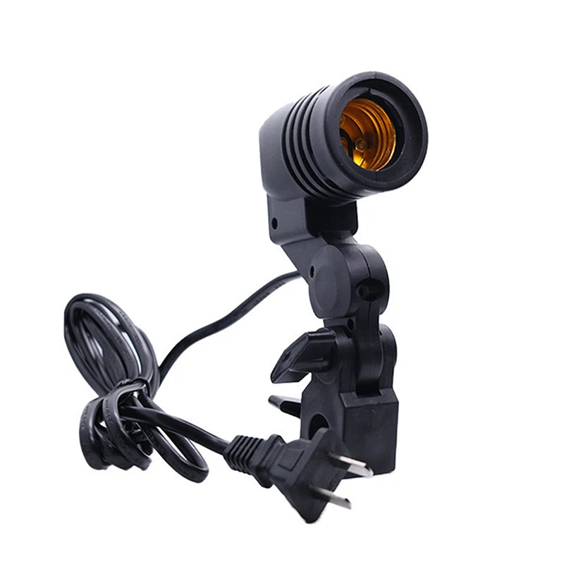 E27 Single Head Bulb Holder Socket – Photography Light Stand Photography Lamp Holder SPOT Default Title