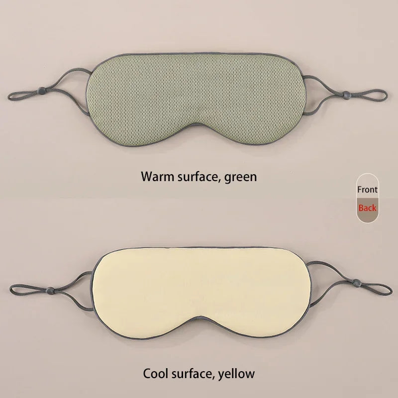Korean Ice Silk Sleep Mask – Warm & Cool, Light Blocking Sleep Eye Mask SPOT Green