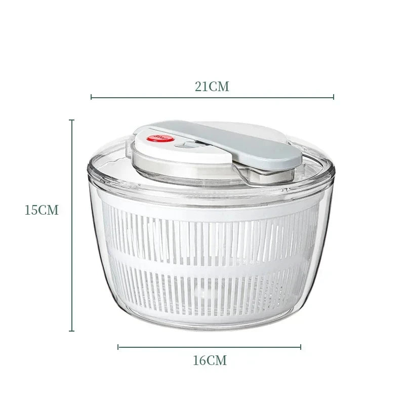 3L One-Handed Salad Spinner – Wash, Drain & Dry with Lid Salad Spinner SPOT White