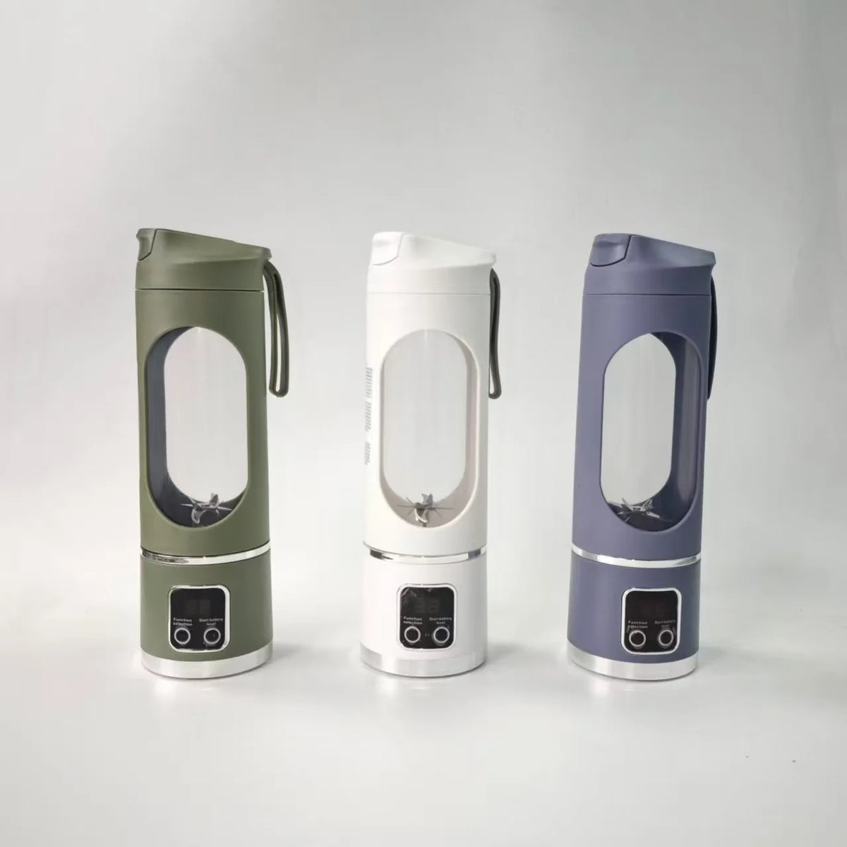 12-Blade Portable Rechargeable Juice Blender – 200W Ice Crusher Portable Blender SPOT White-860