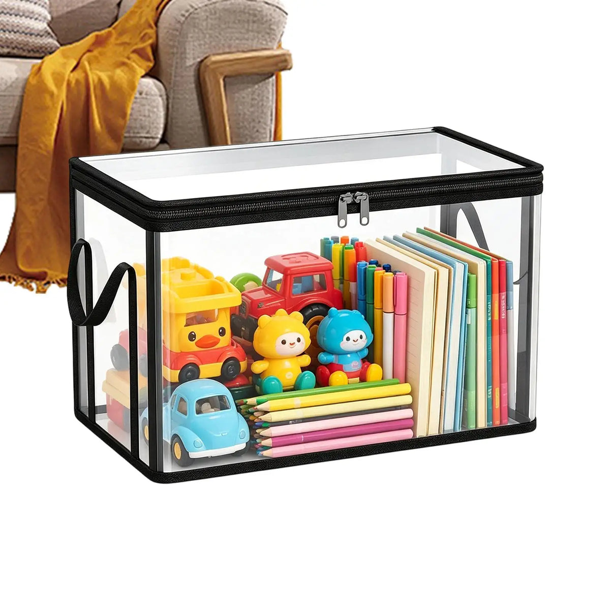 Transparent Stackable Storage Bins – Large PVC Organizer Box Storage Organizer Bin SPOT