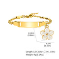Engravable Cherry Blossom Kids ID Bracelet – Personalized Gift Kids ID Bracelet SPOT BR-798GW07 12cm-15cm Adjustable