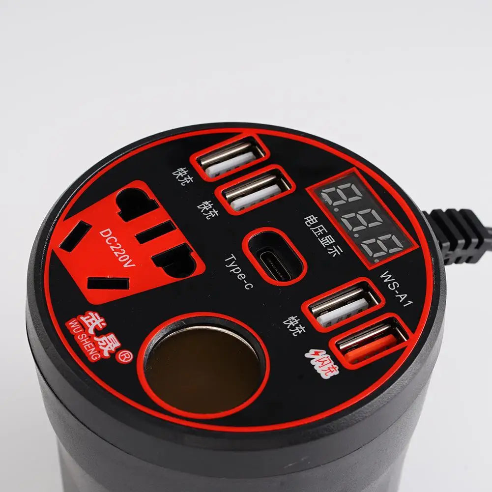 120W Car Power Inverter 12V/24V to 220V USB Type-C Charger Car Power Inverter SPOT