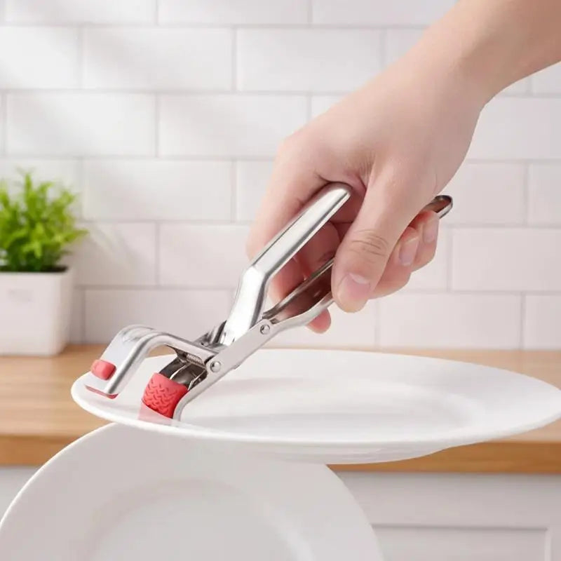 Stainless Steel Hot Bowl Holder Clip & Dish Gripper Tongs Kitchen Gripper Tongs SPOT