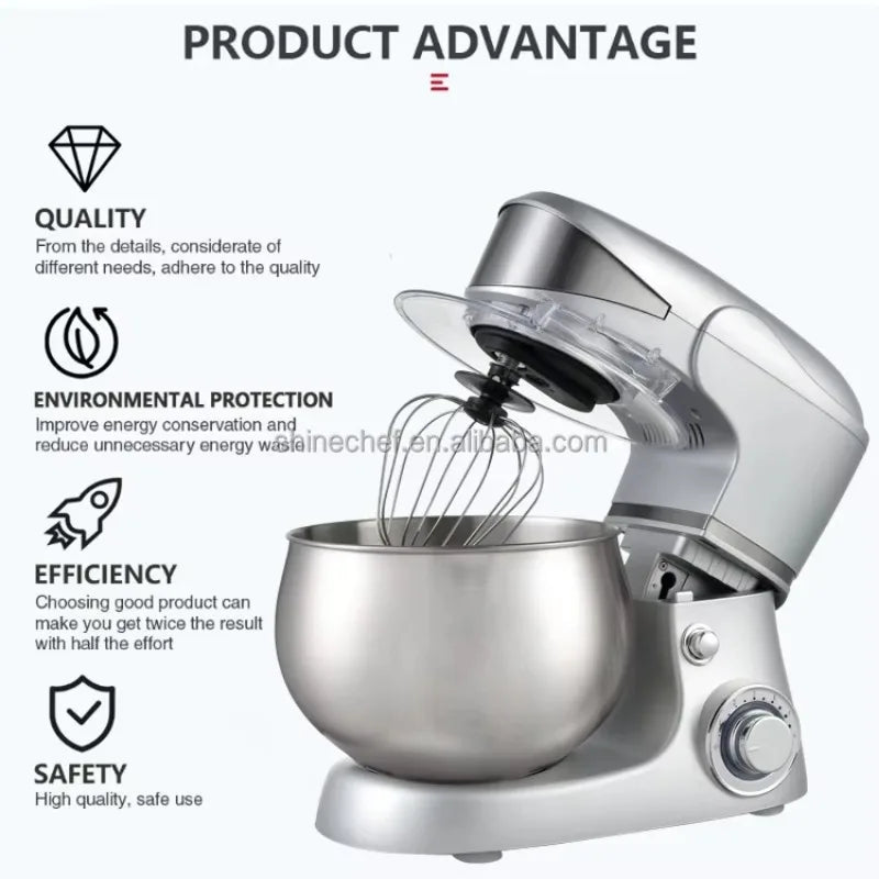 1000W Stand Mixer 5L Stainless Bowl – 6-Speed Tilt-Head Electric Stand Mixer SPOT