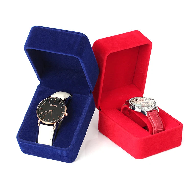 Velvet Watch Box – Flannel Storage Case for Watches & Jewelry Watch Storage Box SPOT