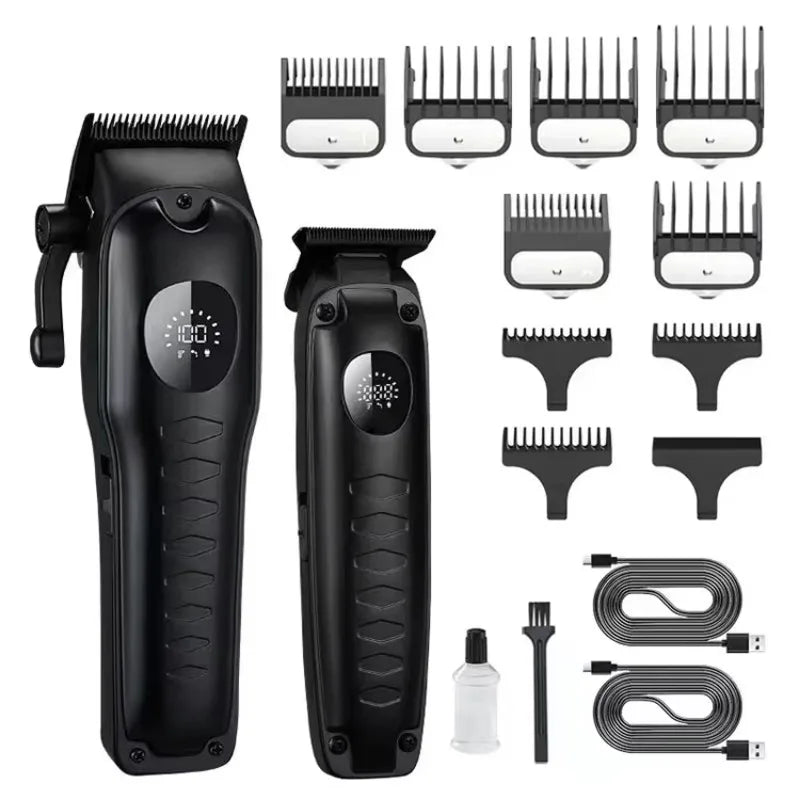 RIWA Cordless Hair Clipper LCD Display USB-C Rechargeable Hair Clipper Set SPOT Customized No plug