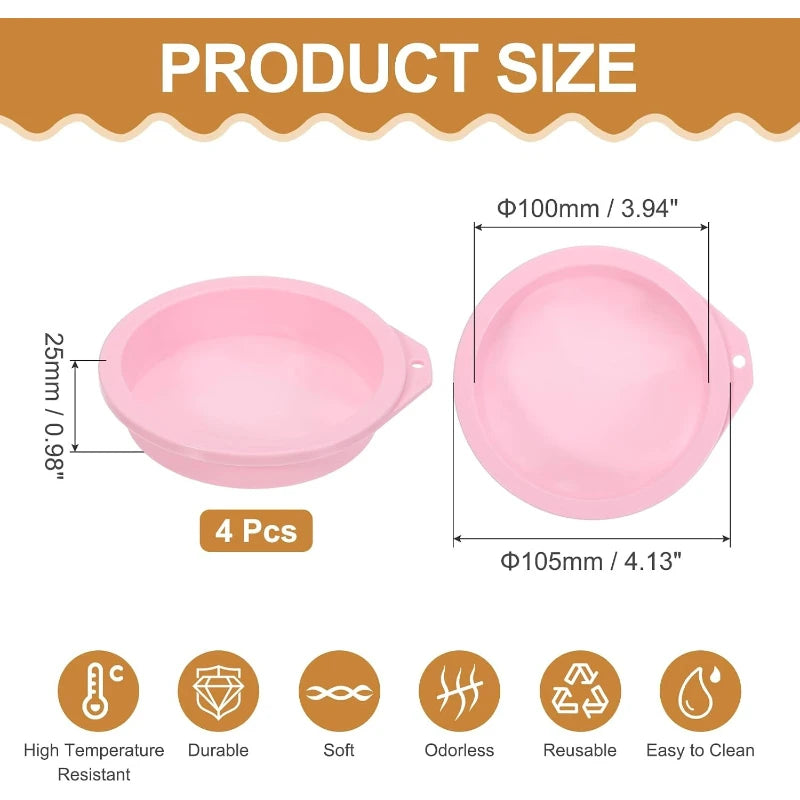 4-Pack Silicone Rainbow Layer Cake Mold – Oven & Microwave Safe Silicone Cake Mold SPOT