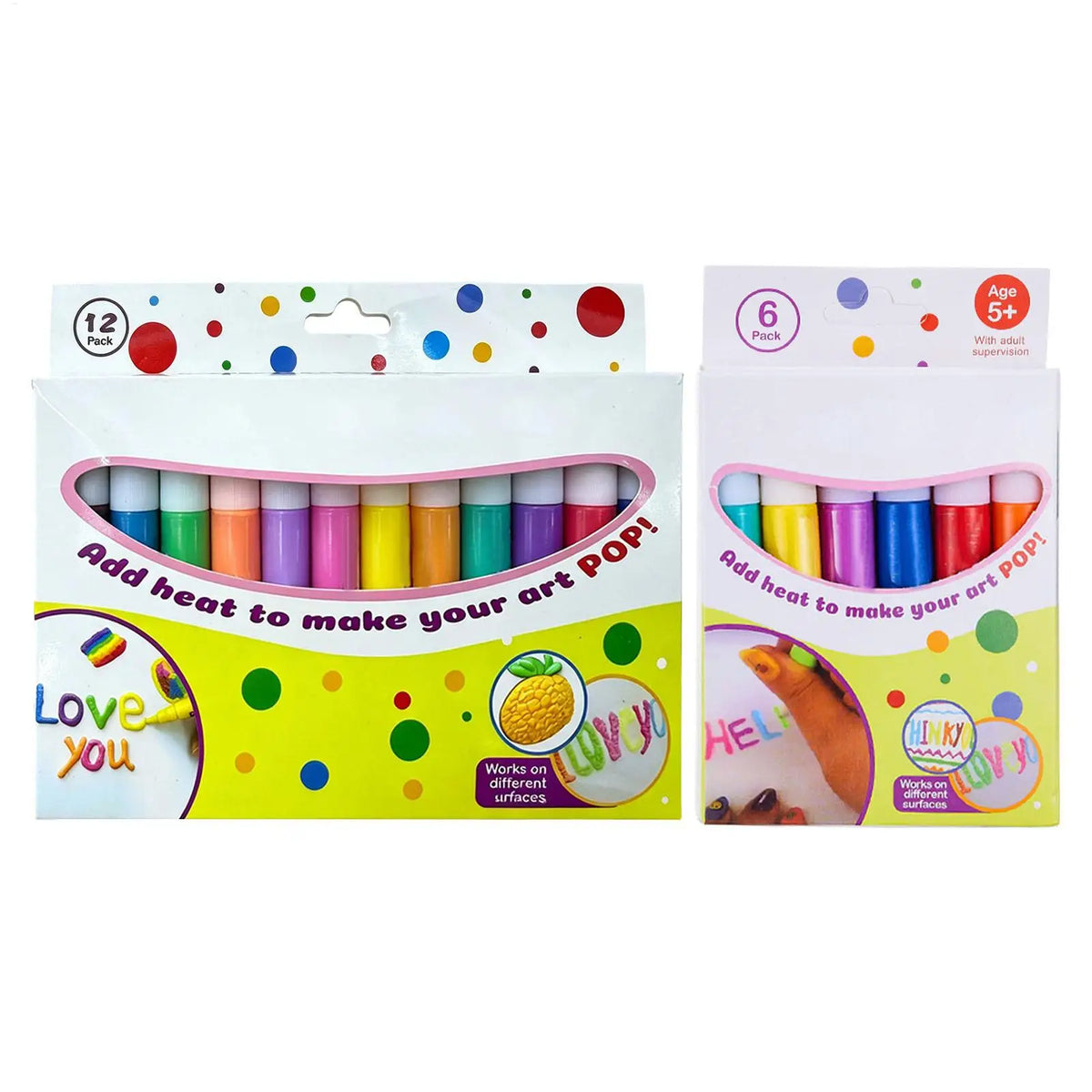 3D Puffy Popcorn Pens Set – DIY Bubble Drawing Kit for Kids Kids Art Pen Set SPOT