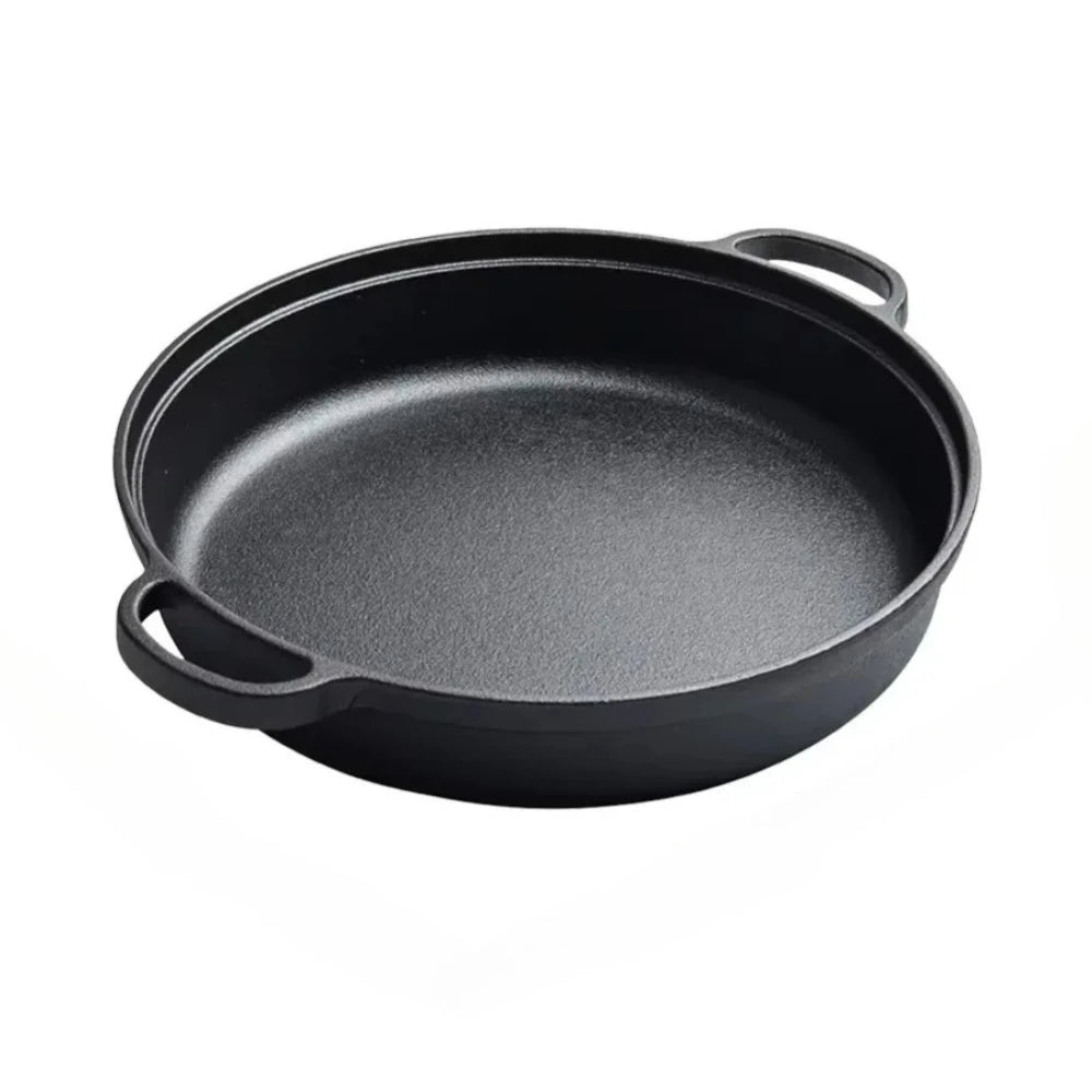 Round Non-Stick Cast Iron Skillet with Double Handles Cast Iron Skillet SPOT