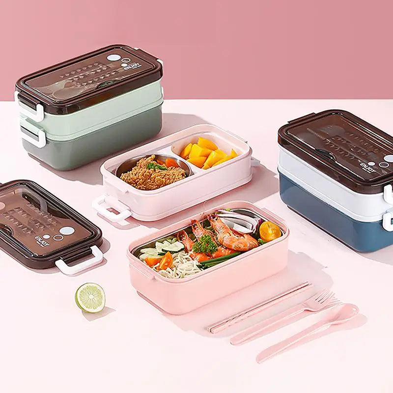 Double Layer Japanese Bento Box – Leak-Proof Lunch Container Bento Lunch Box SPOT