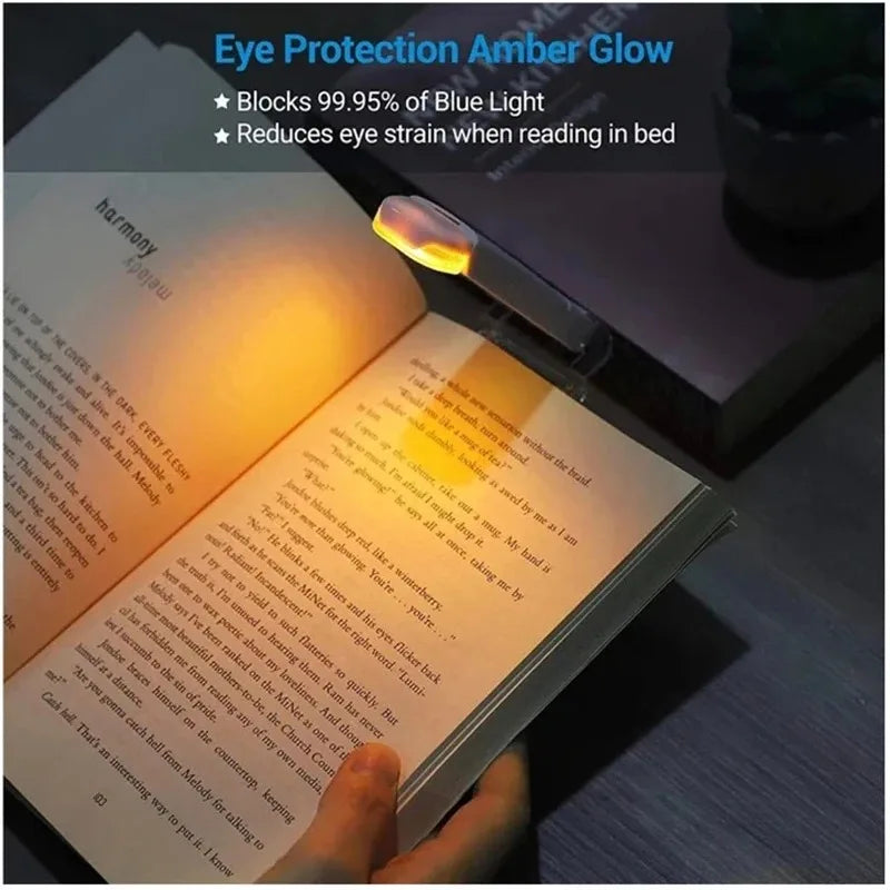 Rechargeable LED Clip Book Light – 9 Modes USB Reading Lamp Clip-On Book Light SPOT