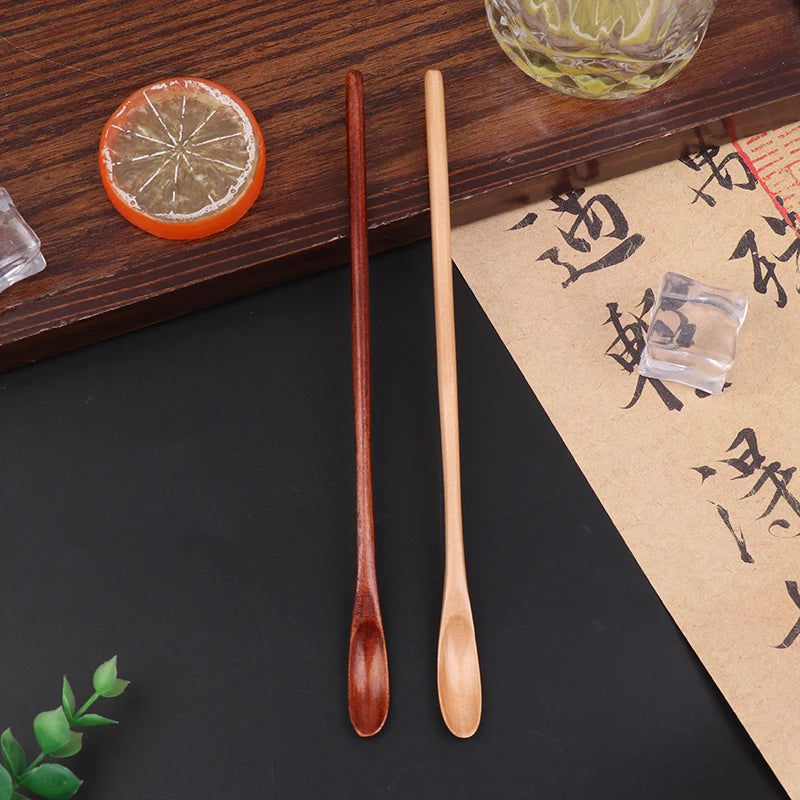 Long Handle Wooden Stirring Spoon – Coffee, Tea & Honey Wooden Stirring Spoon SPOT