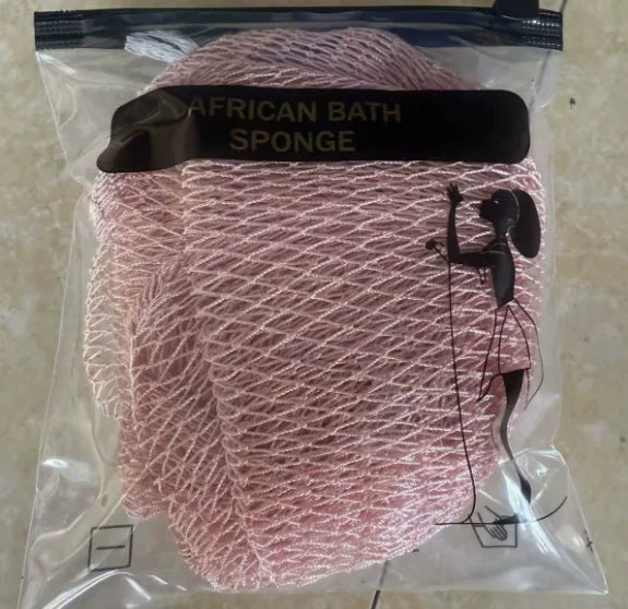 African Net Exfoliating Bath Sponge – Body Scrub Deep Clean Exfoliating Bath Sponge SPOT Pink
