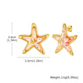 Starfish Resin Stud Earrings – Hypoallergenic Beach Jewelry Stud Earrings SPOT ES-854GPK