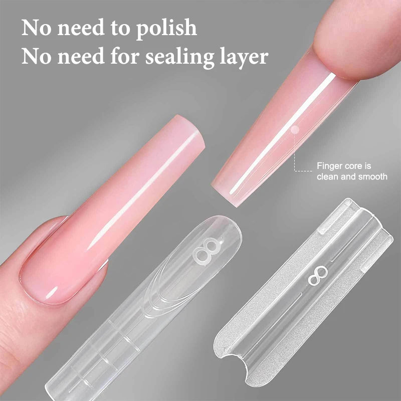 Sandwich Dual Nail Forms 280pcs – 14 Sizes Coffin & Almond Nail Extension Forms SPOT
