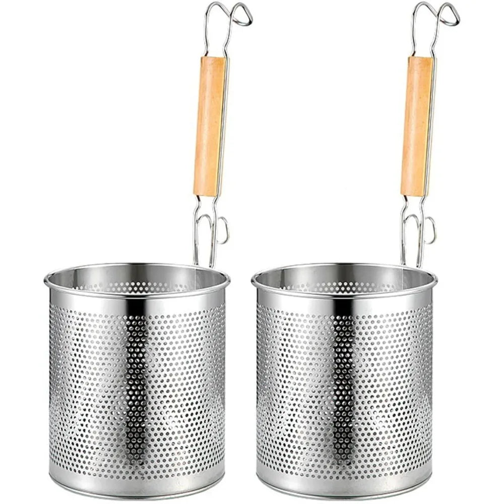 Stainless Steel Deep Mesh Skimmer Basket – Wooden Handle Mesh Skimmer Basket SPOT