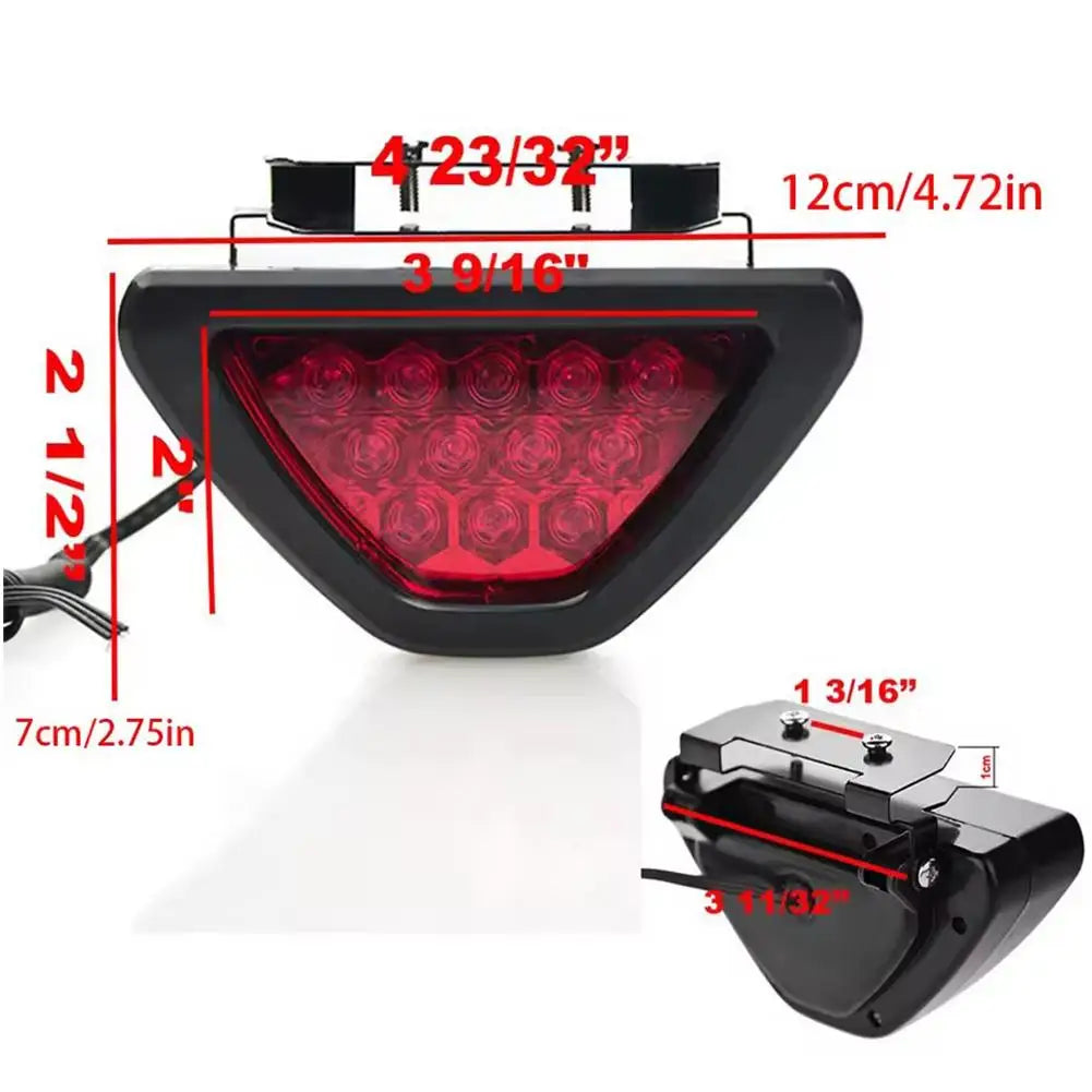 F1 Style Triangle LED Brake Light 12V – Car & Motorcycle LED Brake Light SPOT