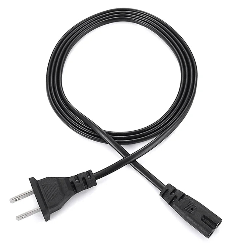 EU/US 2-Pin IEC C7 Power Cord Extension Cable 1.5m 250V Power Extension Cord SPOT