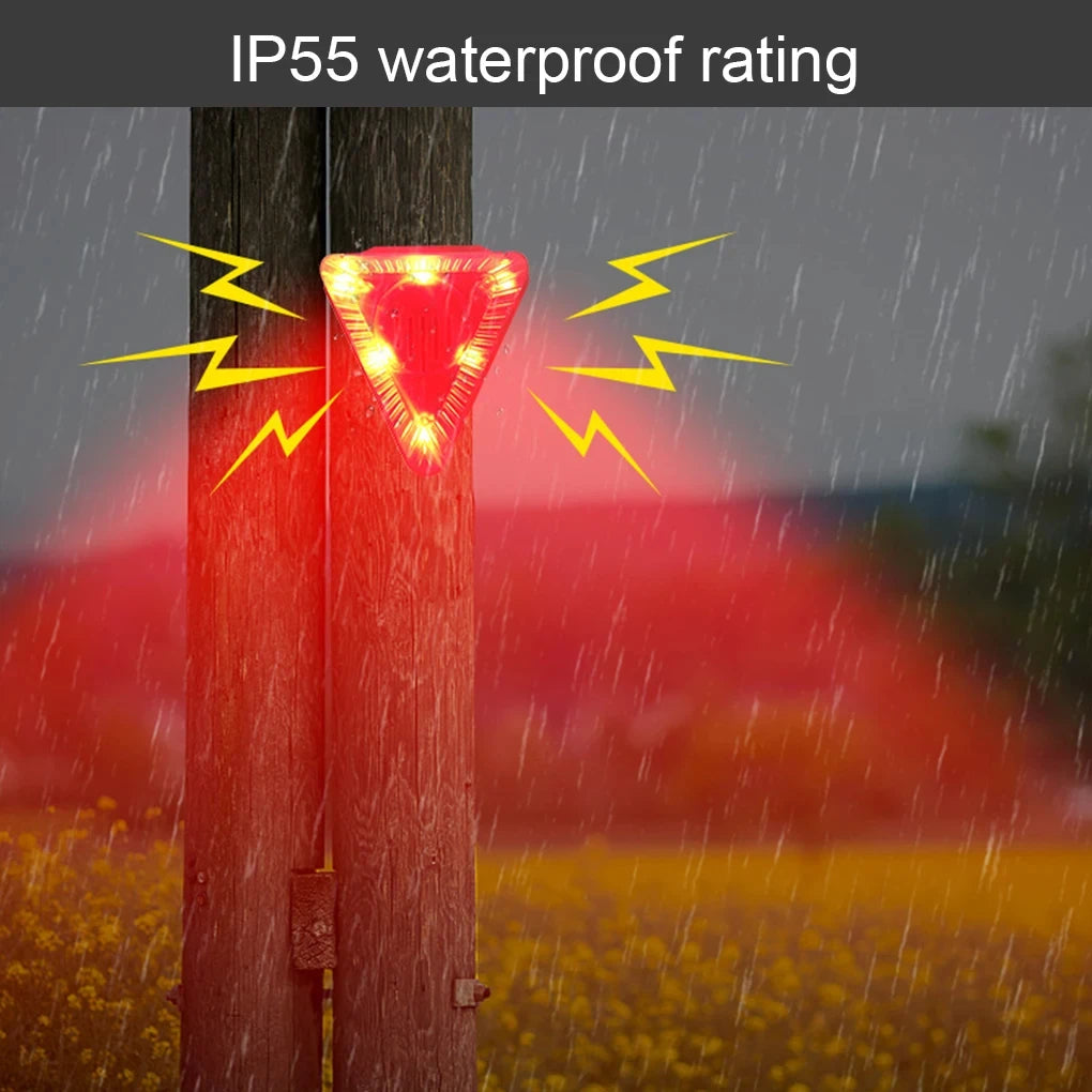 Solar Motion Sensor Alarm Light – 6 LED, 129dB Siren, IP65 Solar Security Alarm SPOT