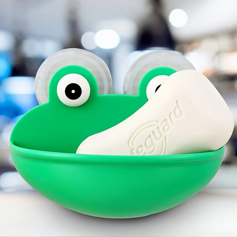 Suction Cup Frog Soap Dish – Cute Wall-Mounted Soap Holder Soap Dish SPOT