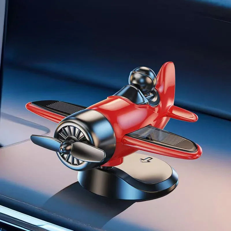 Solar Powered Rotating Airplane Car Dashboard Ornament Car Dashboard Ornament SPOT RD