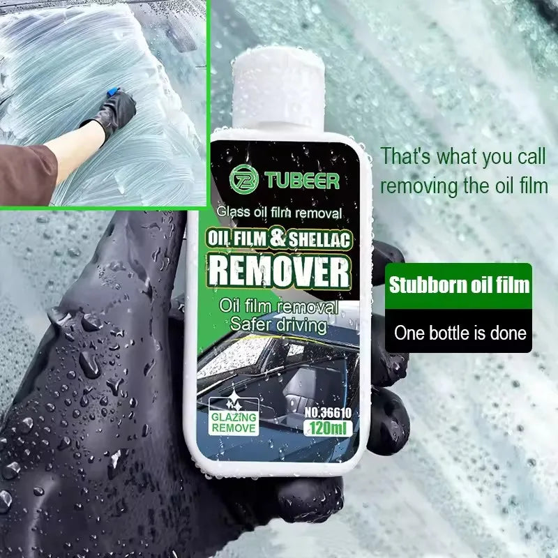 120ml Car Glass Oil Film Remover & Water Repellent Polish Auto Glass Cleaner SPOT