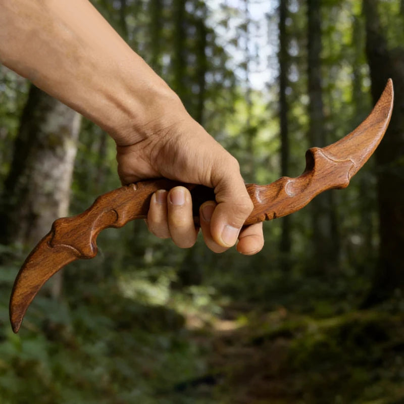 Golden Sandalwood Claw Knife Wooden Carved Ornament | Home Decor Wooden Carved Ornament SPOT