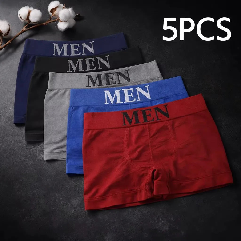 5-Pack Men's High-Stretch Breathable Boxer Briefs – One Size Men's Boxer Briefs SPOT
