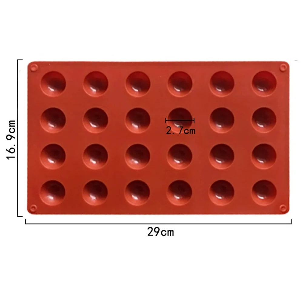 Sphere Silicone Dome Mold for Chocolate, Candy & Cake Silicone Baking Mold SPOT 24cup Rectangular