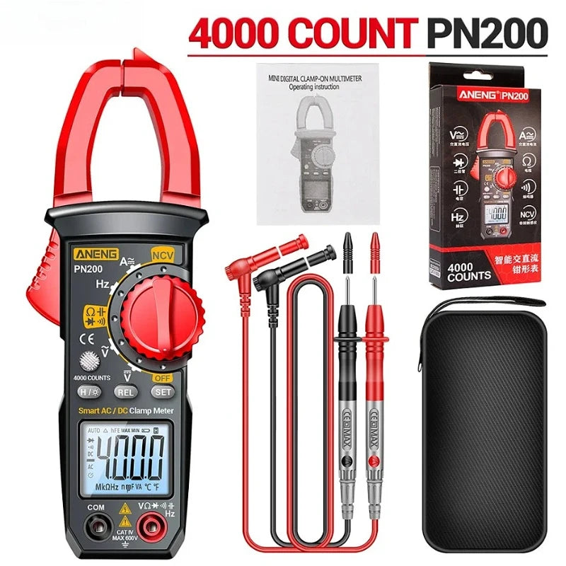 ANENG PN200 Digital Clamp Meter 600A DC/AC Multimeter NCV Digital Clamp Meter SPOT