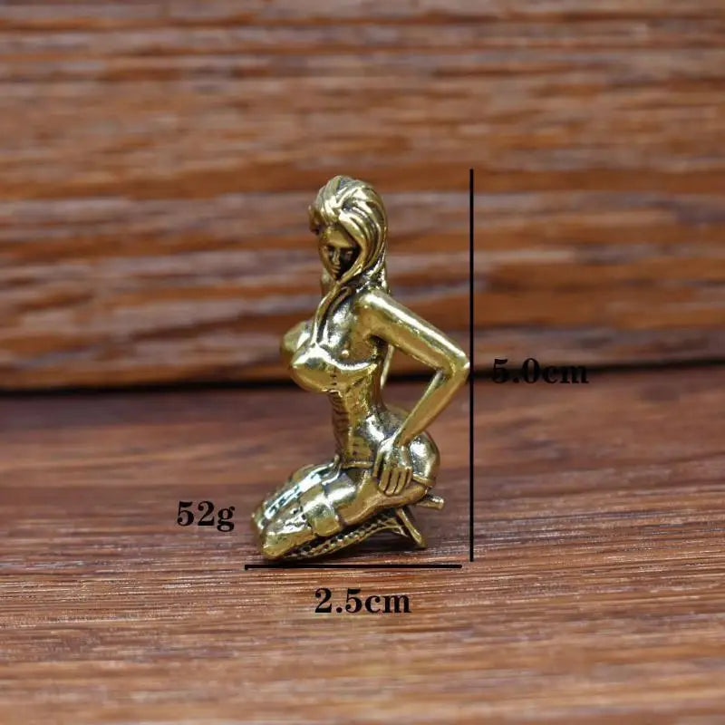Antique Bronze Alloy Female Figurine – Retro Home Decor Statue Decorative Figurine SPOT