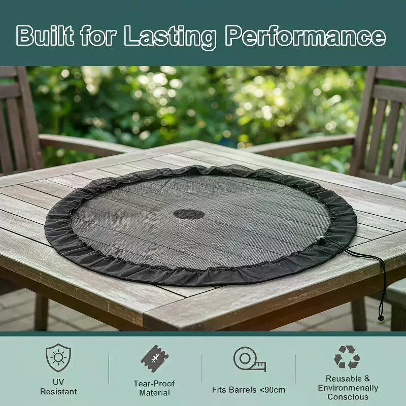 Drawstring Rain Mesh Cover for Buckets – Mosquito Proof Rain Bucket Cover SPOT