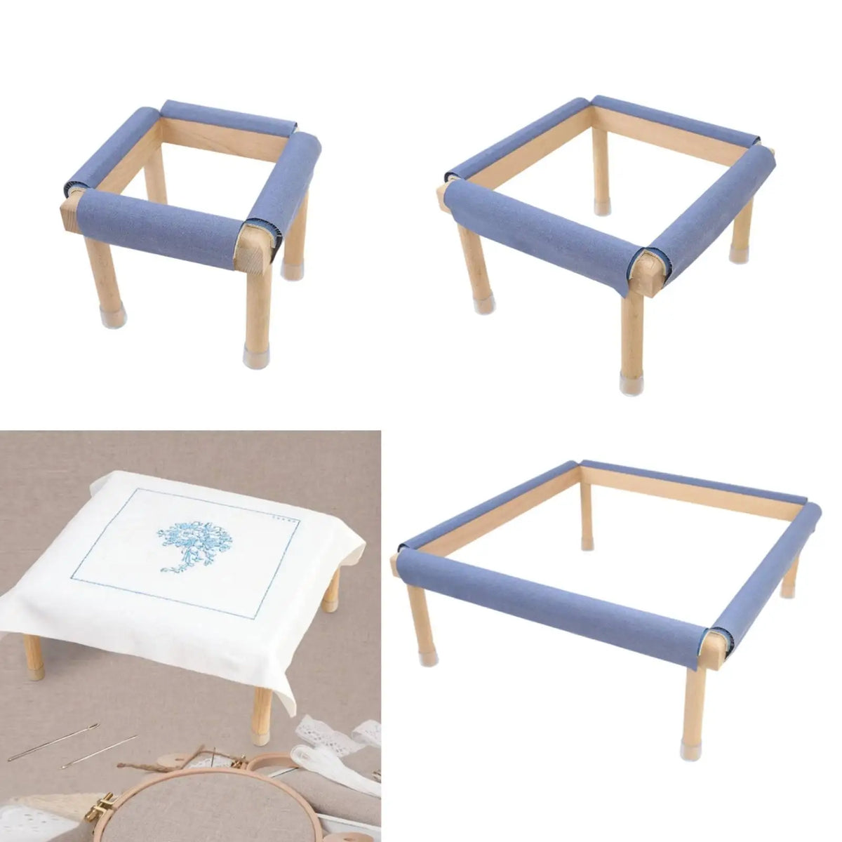 Wood Square Embroidery Frame Stand – Cross Stitch Holder Embroidery Frame Stand SPOT