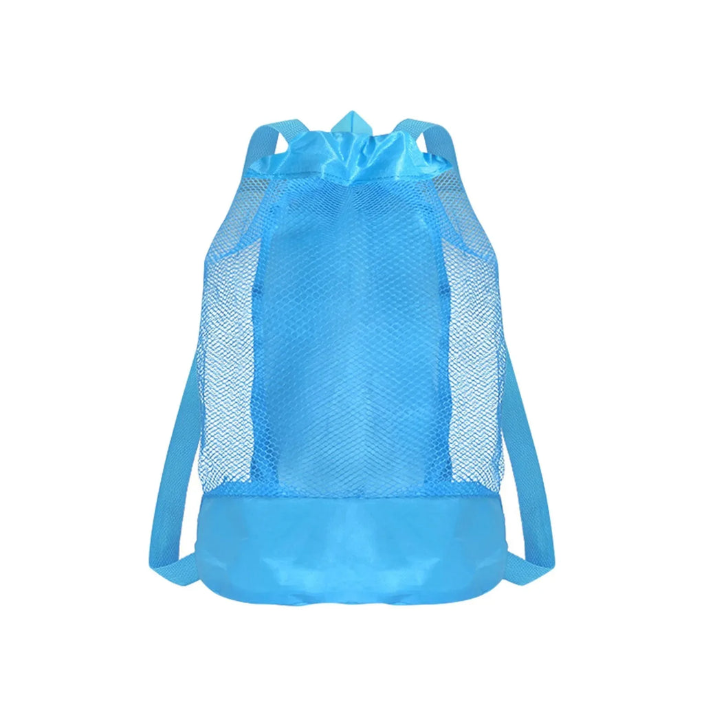 Mesh Beach Bag – Foldable Drawstring Toy & Gear Storage Tote Mesh Beach Tote SPOT Blue