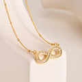 Infinity Pendant Necklace – Cubic Zirconia Gold Gift for Women Pendant Necklace SPOT Default Title