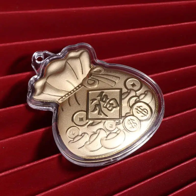2026 Lucky Fu Bag Keychain – Gold Backpack Charm & Lanyard Keychain Charm SPOT 01