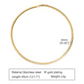 Meaeguet Adjustable Stainless Steel Choker Neck Cuff Necklace Choker Necklace SPOT NC-1306G