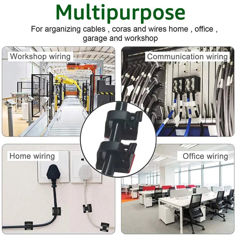 20-Pack Adhesive Cable Clips – Cord & Wire Organizer Cable Management Clips SPOT