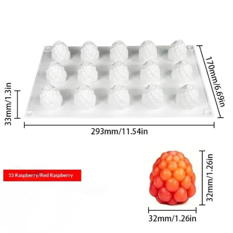 3D Strawberry Raspberry Silicone Baking Mold – Mousse & Cake Silicone Baking Mold SPOT