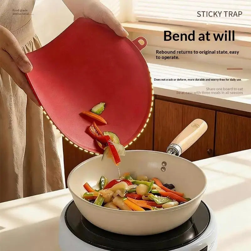 Double-Sided PP Cutting Board – D-Shape, Draining & Mold-Proof Kitchen Cutting Board SPOT